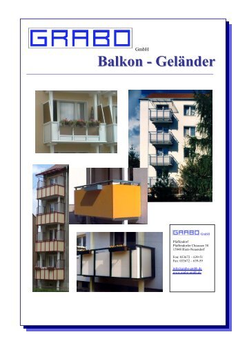 Balkon - Geländer - Grabo GmbH