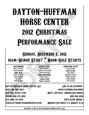 catalog - Dayton-Huffman Horse Center