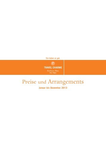 Preise 2013 - Travel Charme Hotels & Resorts