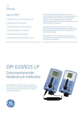 DPI 610/615 LP - AKS-Messtechnik GmbH