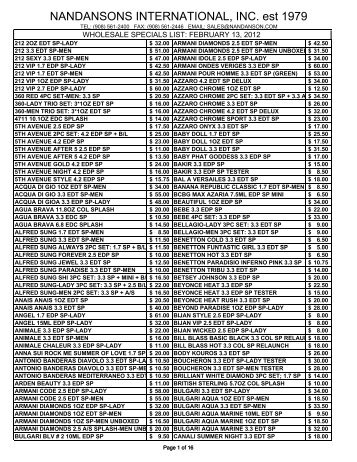 NANDANSONS INTERNATIONAL, INC. est 1979 - Nandansons.com