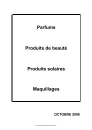 OCTOBRE 2008 Parfums Produits de beauté ... - ce groupe novalis