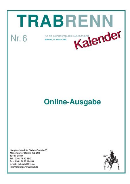 Traberliga Starts Hauptverband Fur Traber Zucht Und Rennen