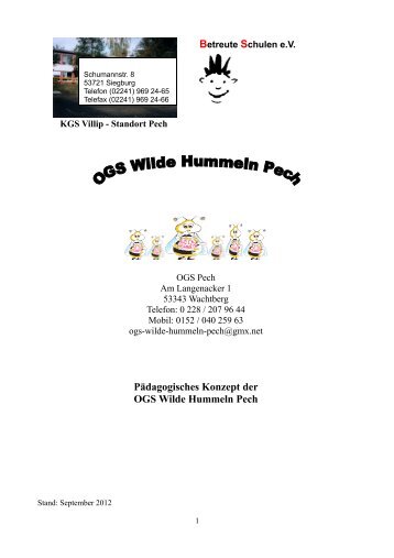 Pädagogisches Konzept der OGS Wilde Hummeln Pech - KGS Villip