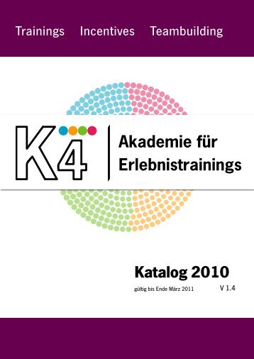 K4 Katalog - K4 Akademie für Erlebnistrainings