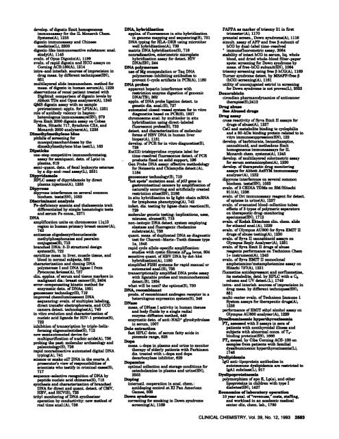 Volume 39, 1993 AUTHOR INDEX - Clinical Chemistry