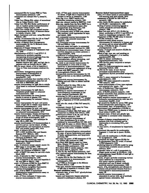 Volume 39, 1993 AUTHOR INDEX - Clinical Chemistry