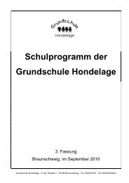 Schulprogramm der Grundschule Hondelage - der GS Hondelage