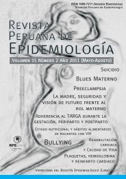 RPEonline - Revista Peruana de Epidemiología - EPIREDPERU