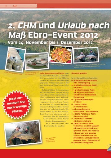 Urlaub nach Maß - Carp Hunters Magazine