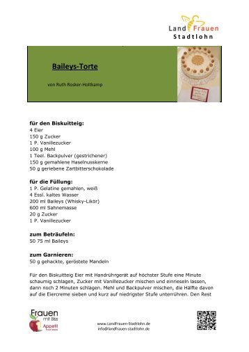 Baileys-Torte