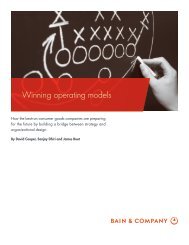 Winning operating models - Bain & Company