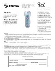 Warranty Póliza de Garantía - Steren