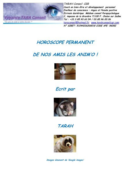 Horo anim'O.pdf - TARAH CONSEIL CGR