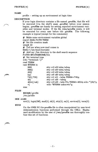 AT&T UNIX™PC Unix System V Users Manual - tenox