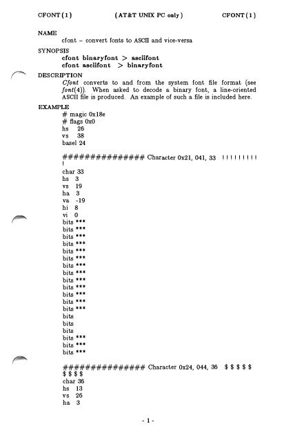 AT&T UNIX™PC Unix System V Users Manual - tenox