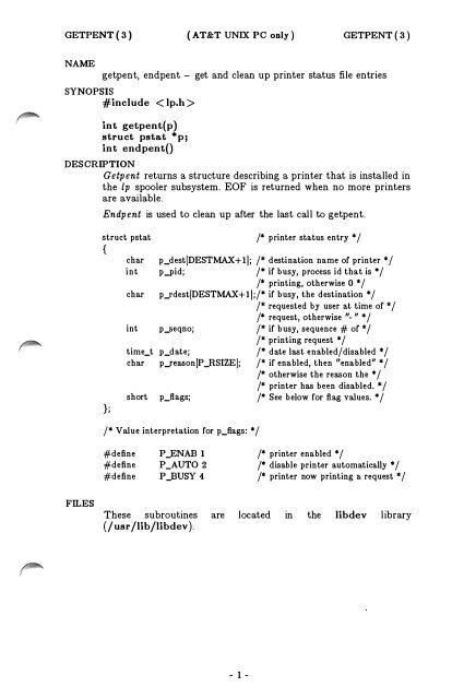 AT&T UNIX™PC Unix System V Users Manual - tenox