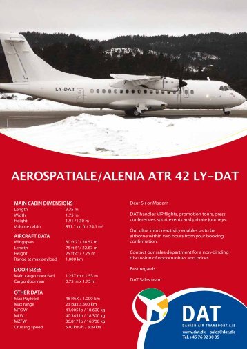 AEROSPATIALE/ALENIA ATR 42 LY-DAT