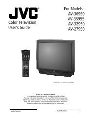 For Models: AV-36950 AV-35955 AV-32950 AV-27950 Color ... - JVC