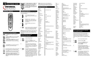 1 - Universal Electronics Remote Control Support