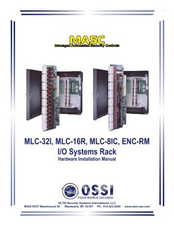 MLC-8IC Control Panel - OSSI-USA