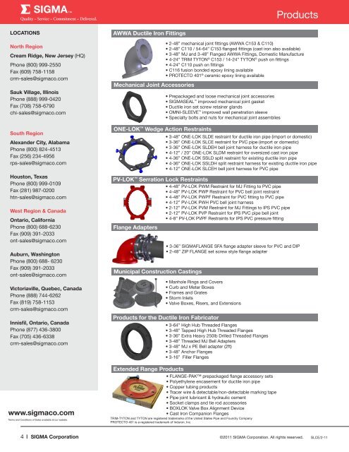 ONE-LOK™ Series SLCE for PVC Pipe - SIGMA Corporation