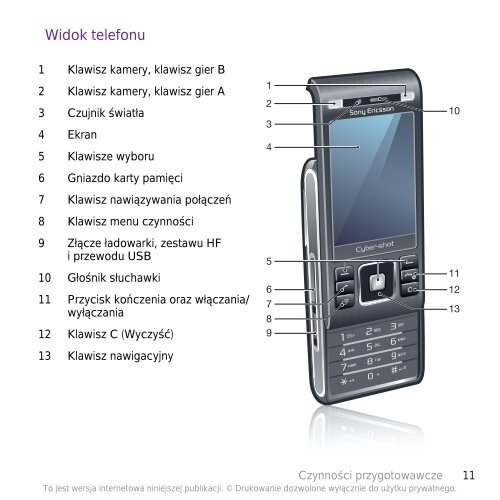 Dziękujemy za zakup telefonu Sony Ericsson C905 Cyber- shot ...