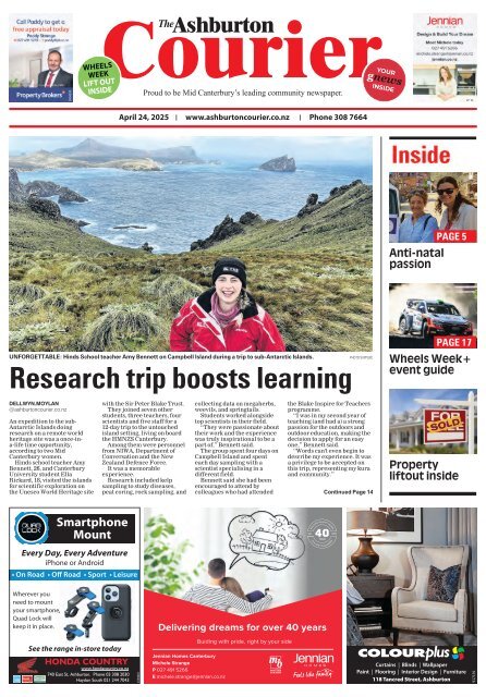 Ashburton Courier: April 24, 2025