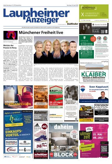 26.04.2025 Laupheimer Anzeiger