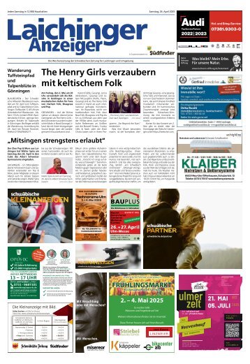 26.04.2025 Laichinger Anzeiger