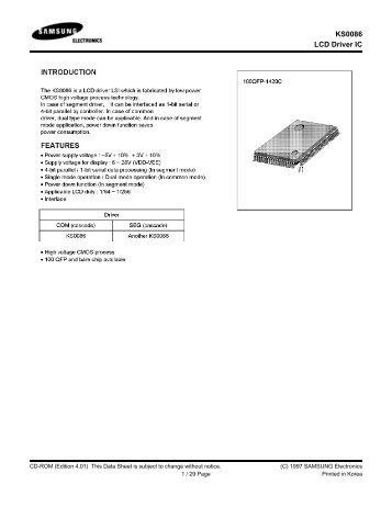 KS0086 LCD Driver IC - Display Future