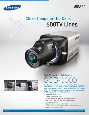 High Resolution WDR Camera Clear Image in the Dark ... - Samsung