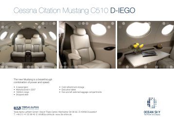 Cessna Citation Mustang C510 D-IEGO fact sheet