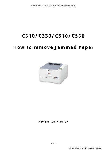 oki 391 paper jam