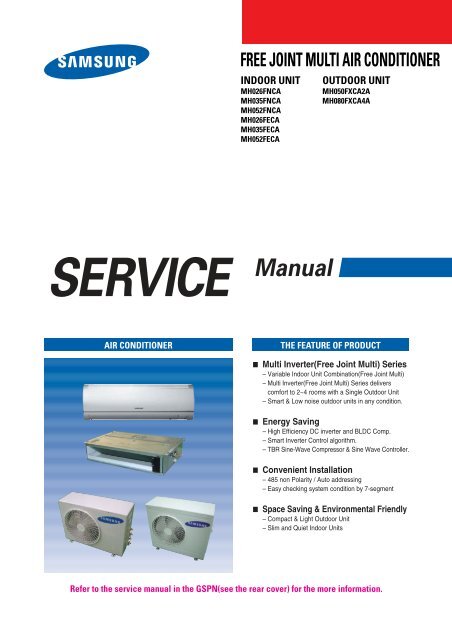Samsung MH026FNCA Wall Mounted Service Manual
