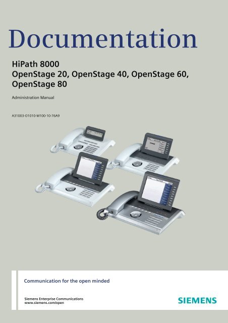 Administration Manual OpenStage HiPath 8000.pdf - Siemens ...