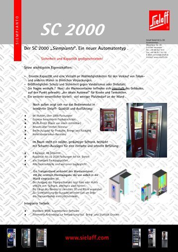 Der SC 2000 - Karl Automatenservice