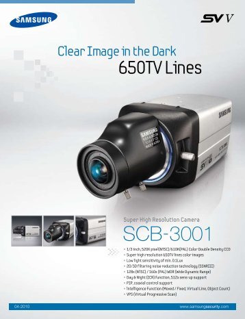 Samsung SCB-3001 CCTV cameras product datasheet
