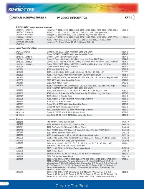 Product Directory 2004 (Page 2) - Ko-Rec-Type