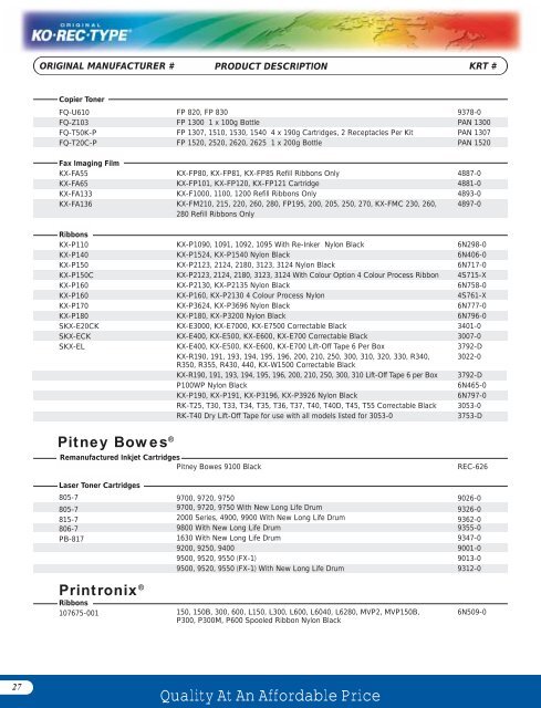 Product Directory 2004 (Page 2) - Ko-Rec-Type