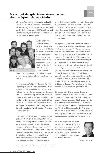 Editorial - Hochschule Hannover