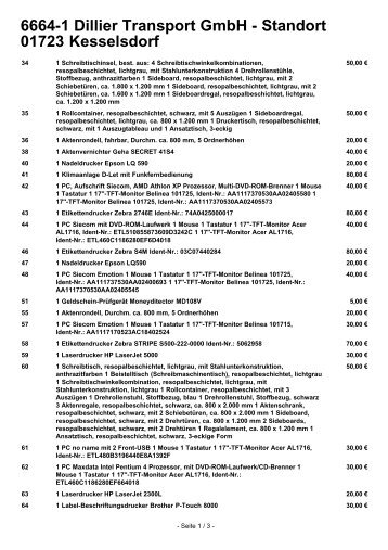 6664-1 Dillier Transport GmbH - Standort 01723 Kesselsdorf