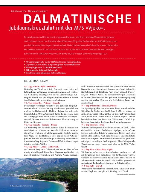 Jubiläumsmagazin Januar 2010 - Baumeler