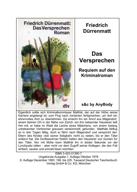 Friedrich Dürrenmatt - Das Versprechen-Requiem