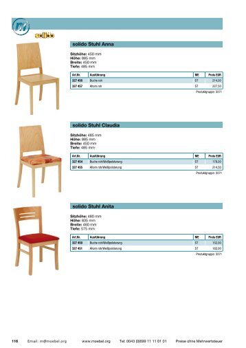 "Stühle Holz 1" und Preise als PDF - Moebel.org