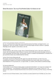 Bridal Revolution: Die neue PlusPerfekt Edition fuer Braeute ist da!