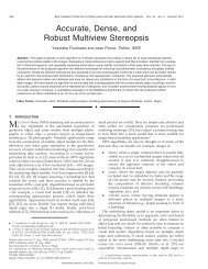 Accurate, Dense, and Robust Multiview Stereopsis - Department of ...