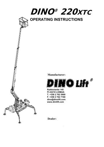 operating instructions - Dinolift