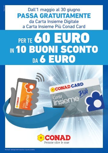 Volantino Passa da Carta Insieme Digitale a Carta Insieme Più Conad Card