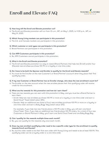 Enroll and Elevate: Rules and FAQ 